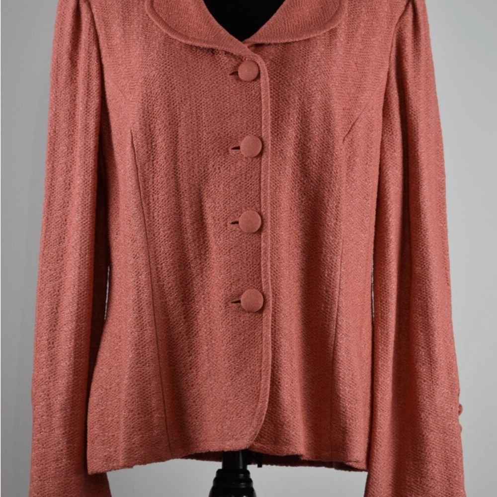 Elegant St. John Collection Jacket in Salmon/Terracotta size 12.
